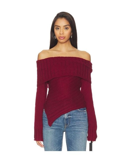 Line & Dot Red Betty Sweater