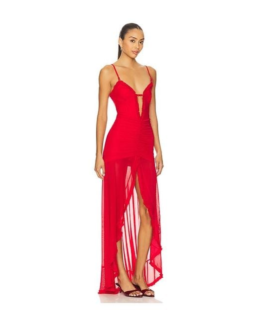 Runaway the Label Red Kiata Maxi Dress