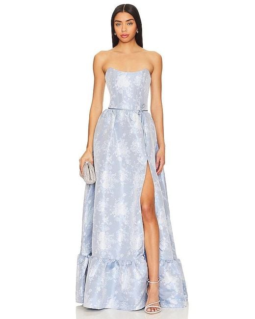 V. Chapman Blue Charlotte Corset Gown
