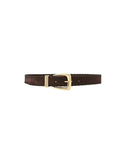 Veronica Beard Brown Whipstitch Arch Belt