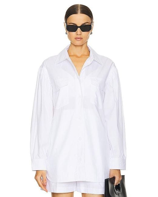 Susana Monaco White Poplin Shirt