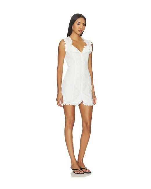 With Jean White Lili Dress