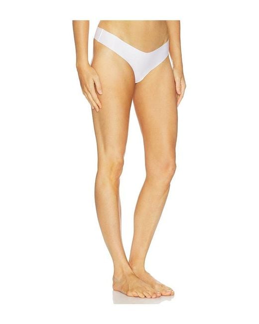 Commando White Cotton Thong