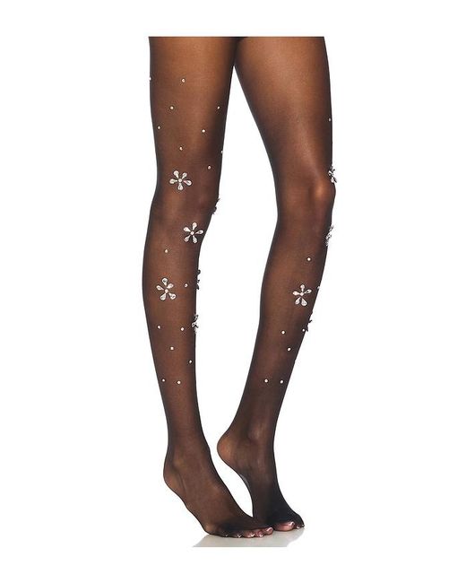 Medias Claudia En Color Negro Talla superdown de color Brown