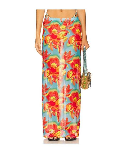 Falda Miami En Color Azul, Rojo Talla (También En M, S, Xl, Xs) Runaway the Label de color Red