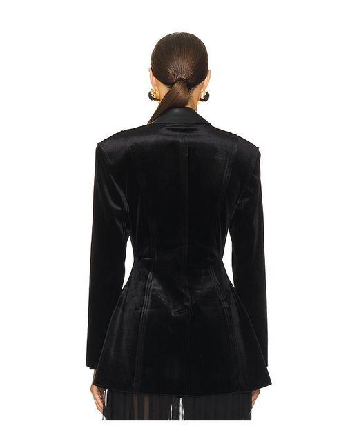 Norma Kamali Black Single Breasted Boy Fit Riding Jacket
