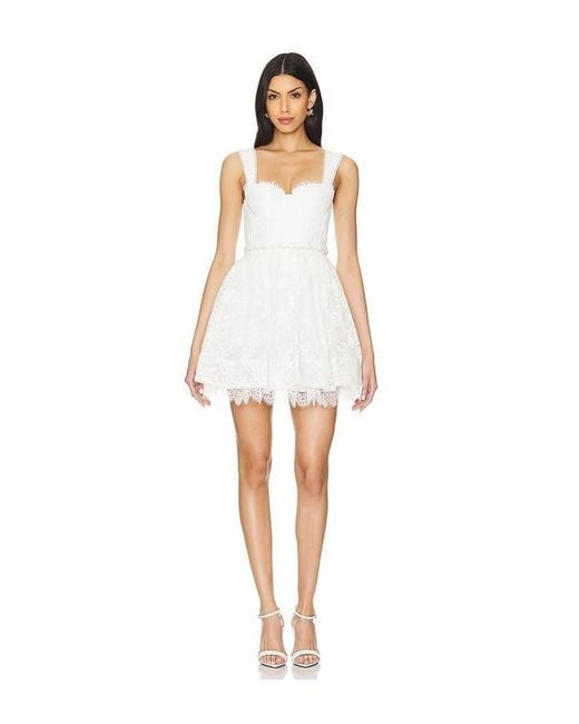 Alice + Olivia White Hope Mini Dress