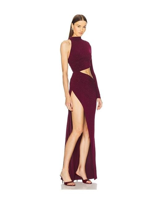Michael Costello Red X Revolve Toscana Rhinestone Maxi Dress
