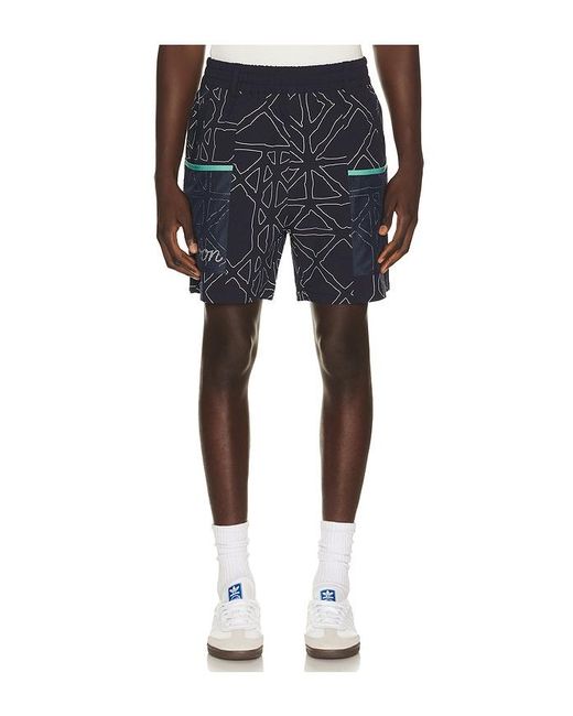 Malbon Blue Mesh Basket Shorts for men