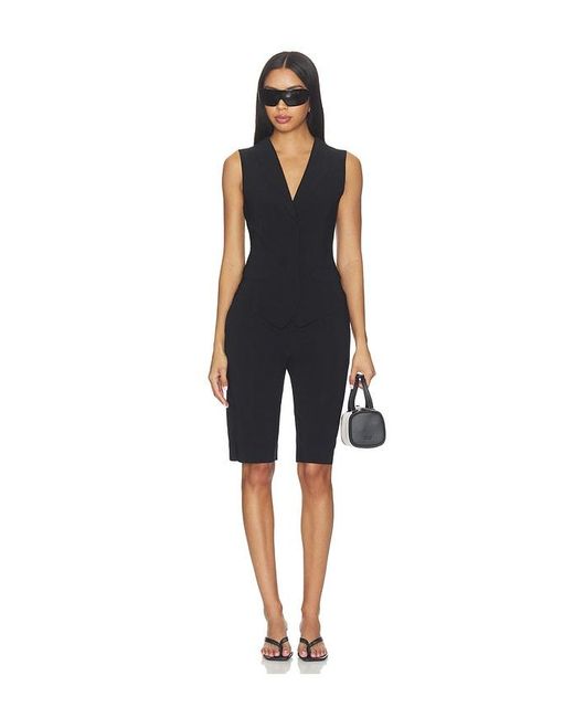 Norma Kamali Blue Vest With Lapel