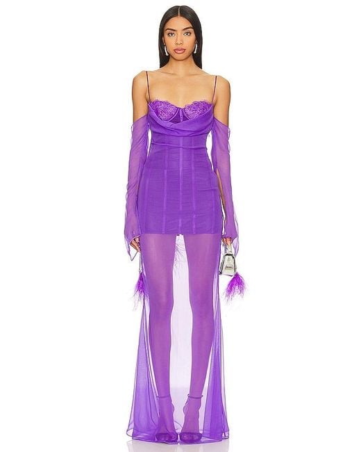 retroféte Purple Meredith Dress