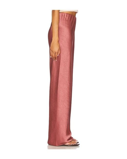 Vince Red Fluid Bias Pant