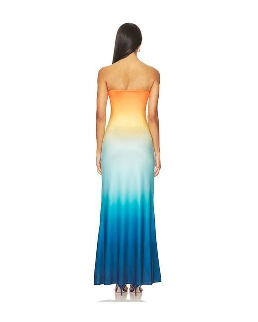 Runaway the Label Blue Kleo Maxi Dress