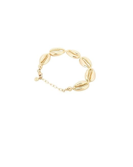 Ettika White Seven Seas Shell 18K Pated Shell Bracelet