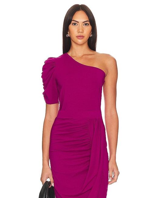 Bobi Purple One Shoulder Tee