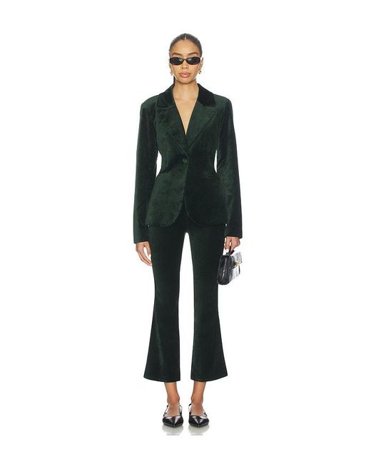 GOOD AMERICAN Black Velvet Good High Rise Kick Flare Pants