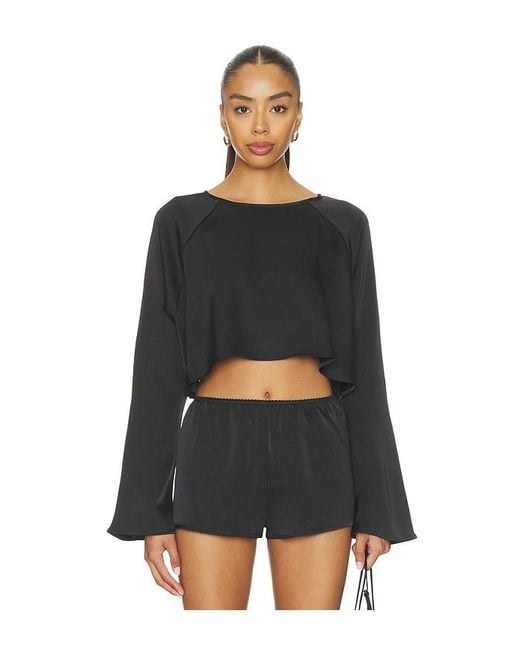 Lioness Black Gloss Long Sleeve Top