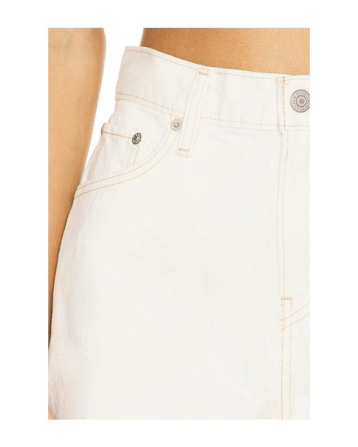 Levi's White High Baggy Short