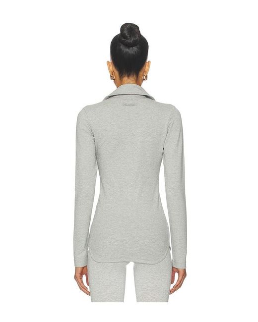 The Attico White Long Sleeve Lapel Top