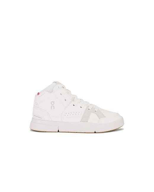 On Shoes White The Roger Clubhouse Mid Sneaker