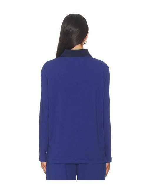 HOMMEGIRLS Blue X Fruit Of The Loom Long Sleeve Polo