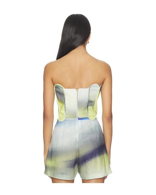 Maylé Vásquez Blue Scallop Top