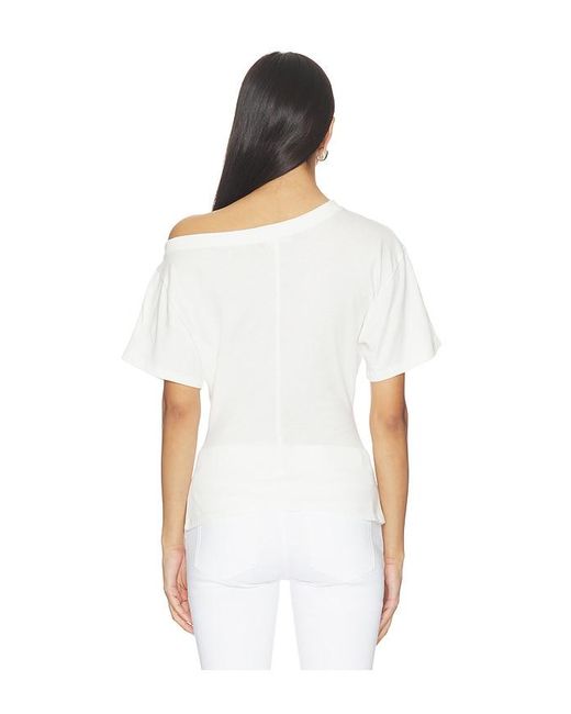 EB DENIM White Elena Off The Shoulder Tee