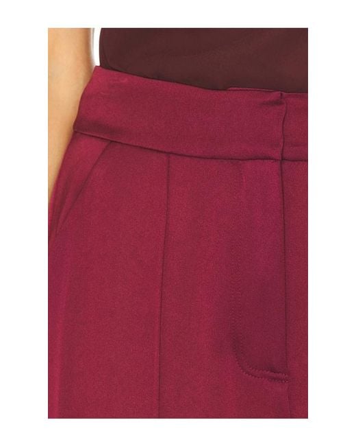 Jonathan Simkhai Red Kyra Wide Leg Pant