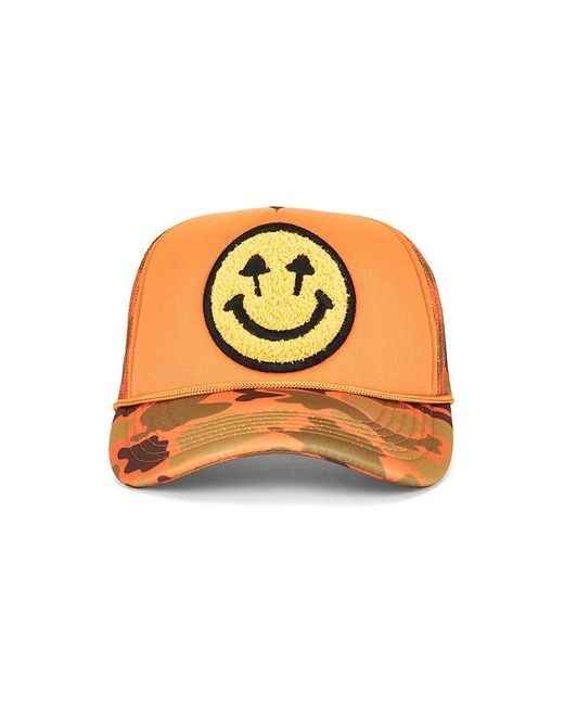 Gorra De Camionero Camo En Color Naranja Talla En Happy Caps de hombre de color Orange