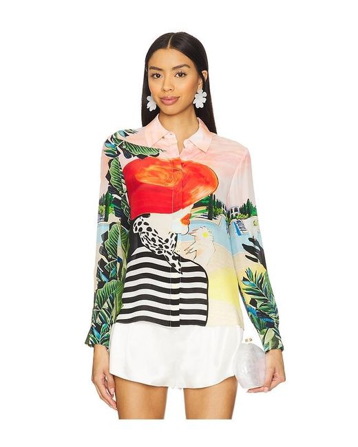 Alice + Olivia White Willa Top