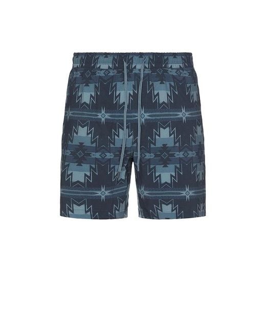 Faherty Brand Blue Shorelite Swim Trunk 7 for men