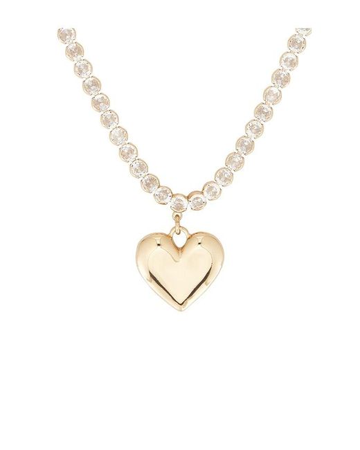 Ettika White Luminous Love Tennis Necklace