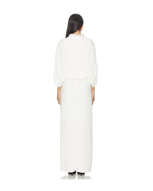 Jonathan Simkhai White Annette Cape Gown