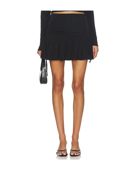 MAJORELLE Black Morie Mini Skirt