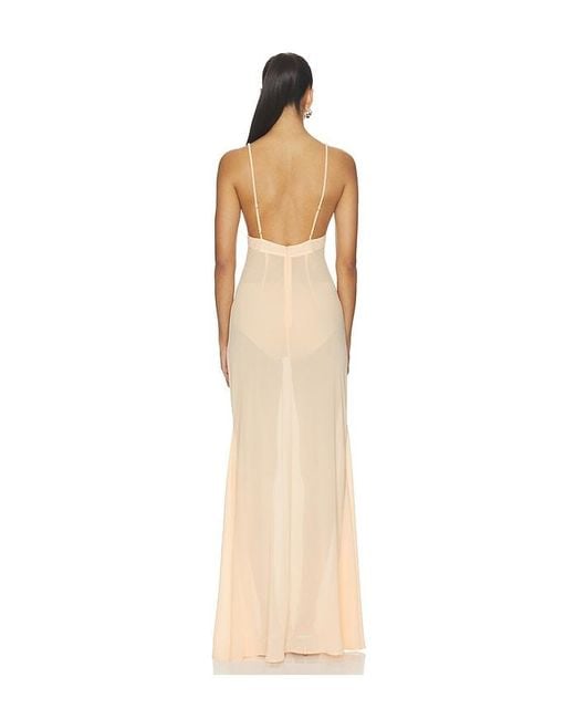 Anna October Natural Janet Slip Dress With Draped Bust