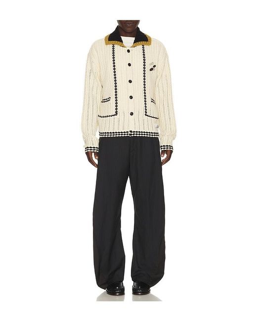 ANDERSSON BELL Natural New Fantasia Collar Cardigan for men