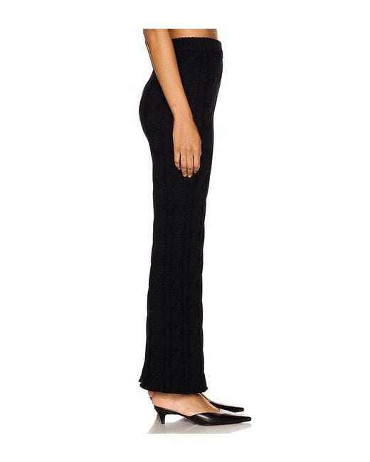 ROWEN ROSE Black Knit Pant