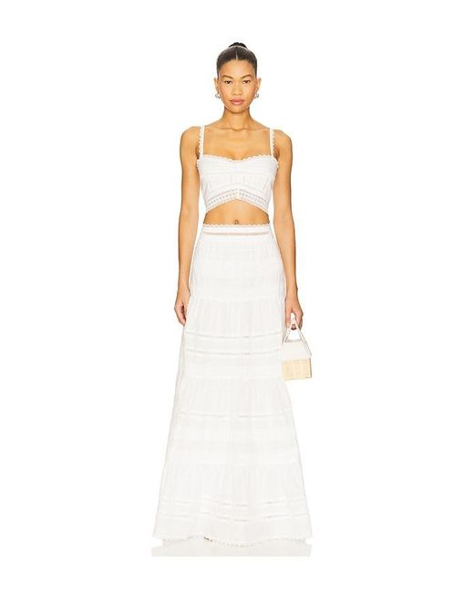 House of Harlow 1960 White X Revolve Felicity Maxi Skirt
