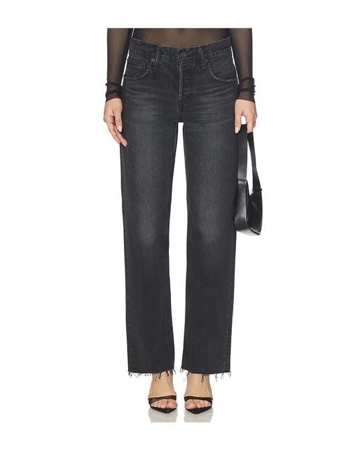 Moussy Black Glencoe Straight Low Jeans