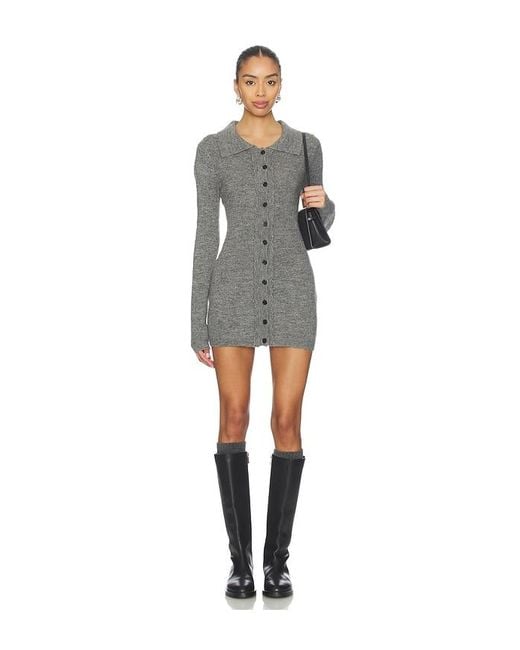 Amelie Teje Gray Norah Knit Mini Dress