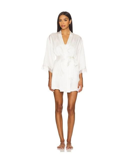Journelle White Charlotte Short Robe