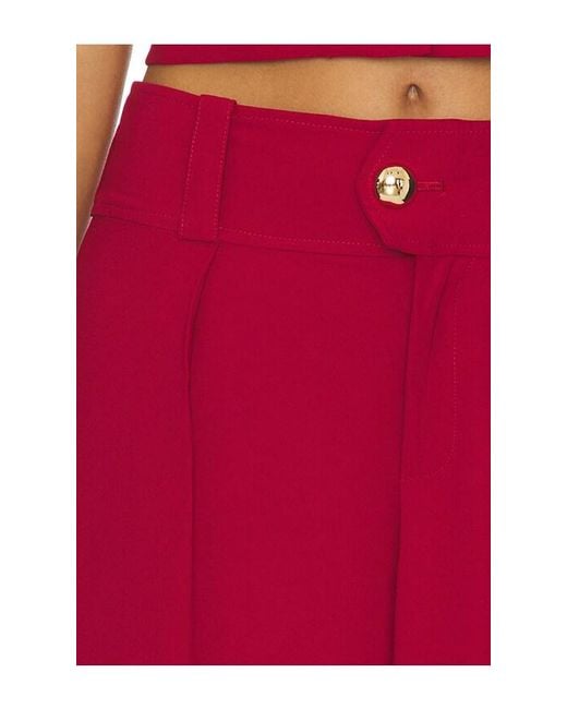 Amanda Uprichard Red Noho Pants