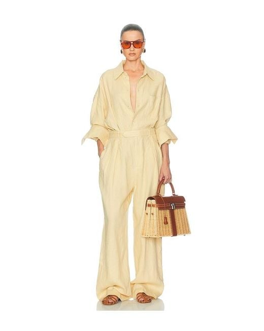Helsa Natural Paperbag Jumpsuit
