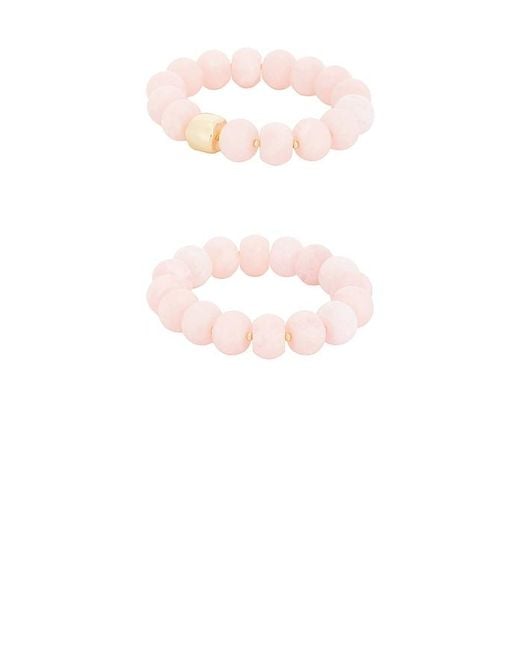 Ettika Pink Power Bead Bracelet Stack