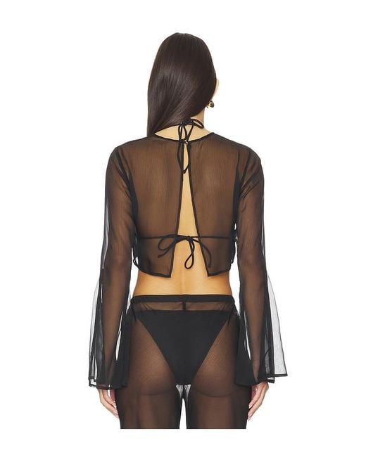 Shani Shemer Black Phoenix Crop Top