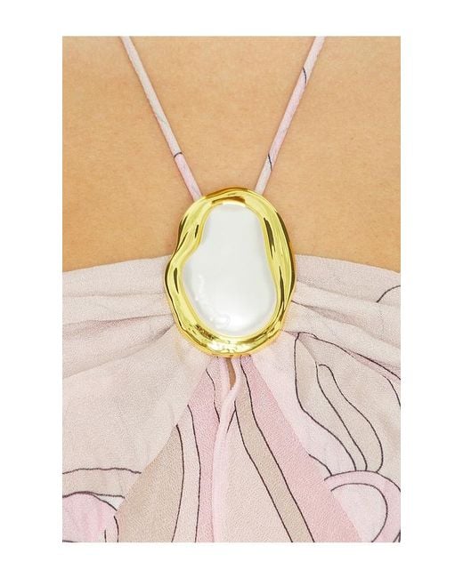 Cin Cin White Coral Moonstone Drape Top