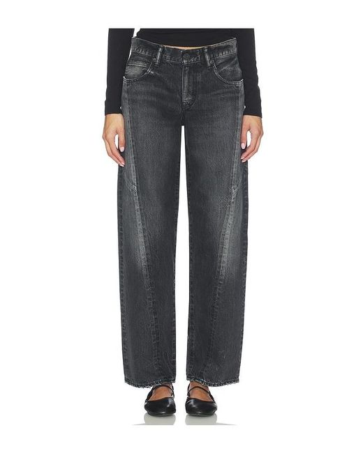 Moussy Black Largo Remake Wide Tapered Jeans