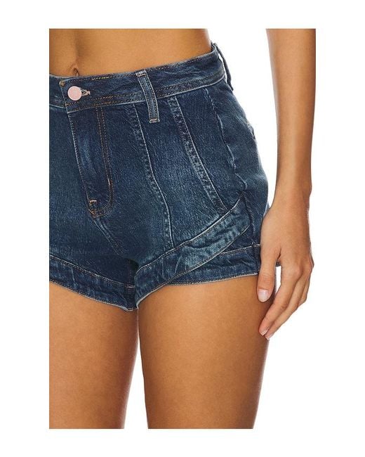 Free People Blue X We The Free Crvy Mona High Rise Shorts