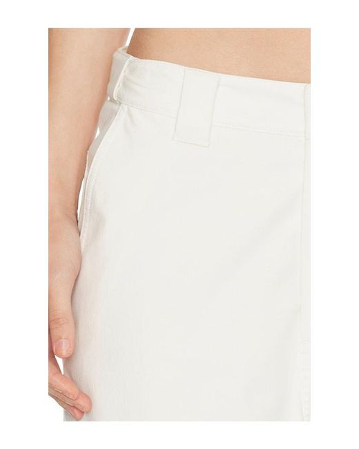 HAELO White Flex Waist Zip Cargo Pant