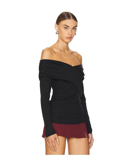 Mika Off Shoulder Top En Color Negro Talla En Nation Los Angeles de color Black